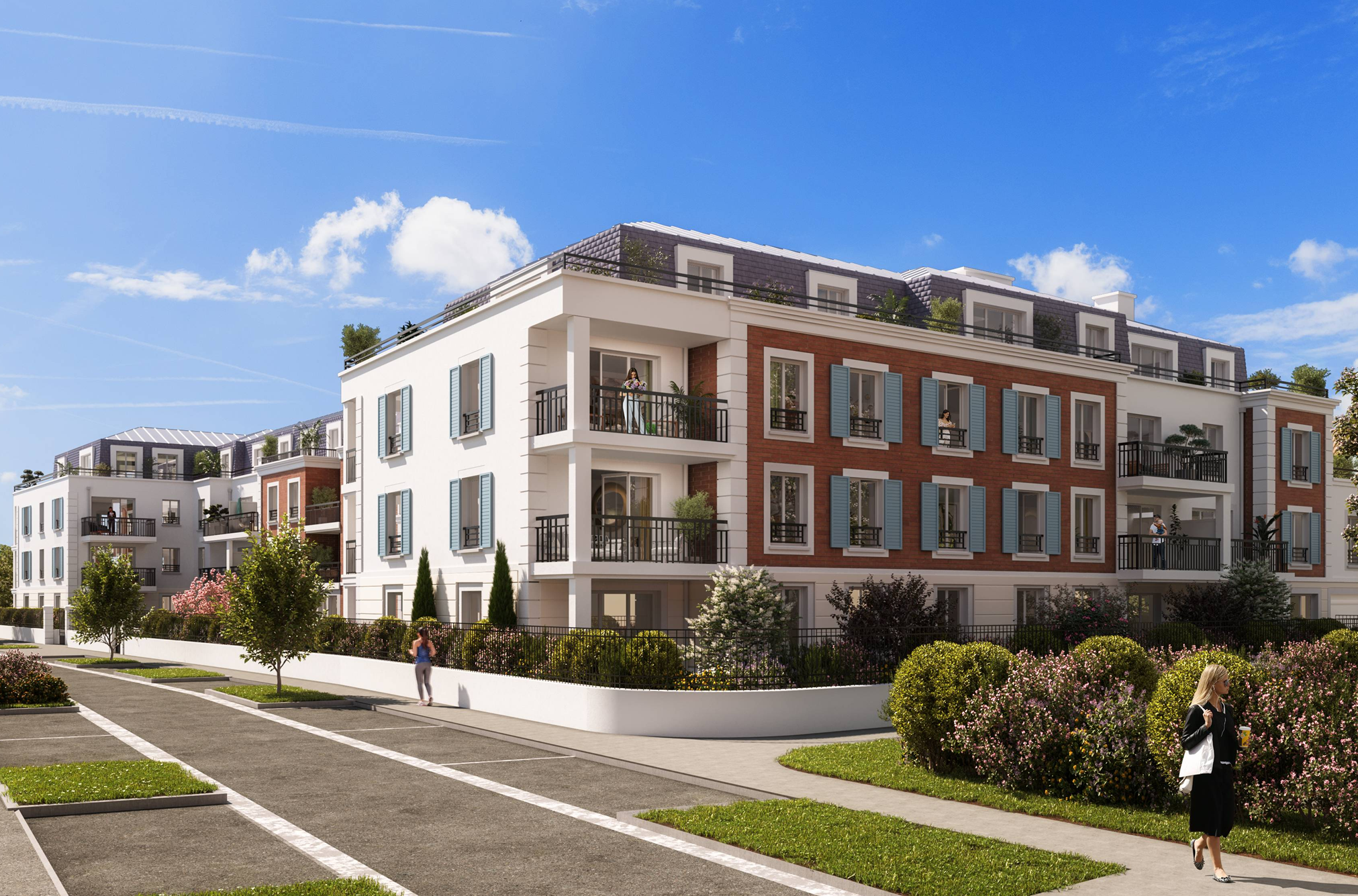 Vue 3D d’un projet immobilier d’accession sociale à la propriété dans le Val d’Oise