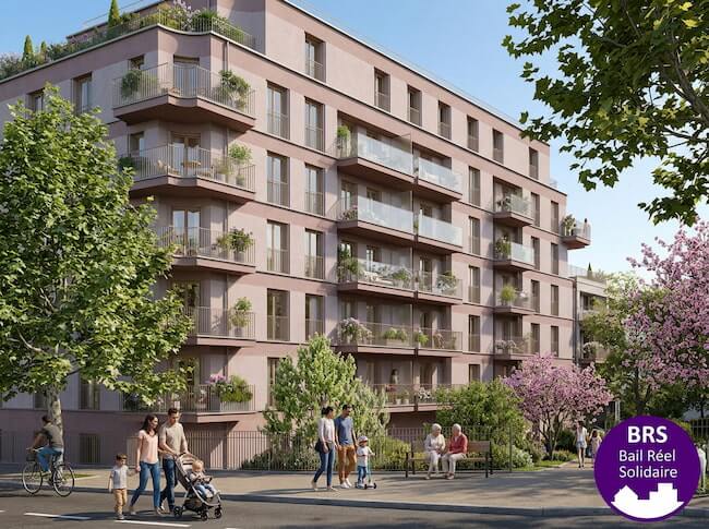 Vue 3D d’un projet immobilier en BRS en Seine-Saint-Denis