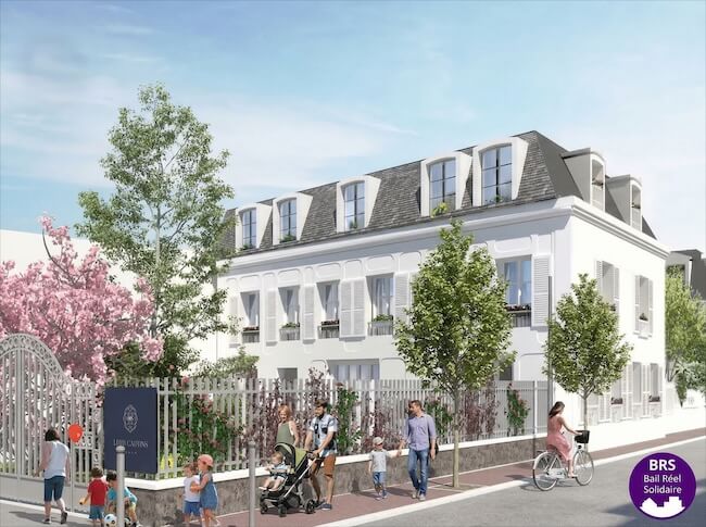 Vue 3D d’un projet immobilier en BRS dans les Yvelines