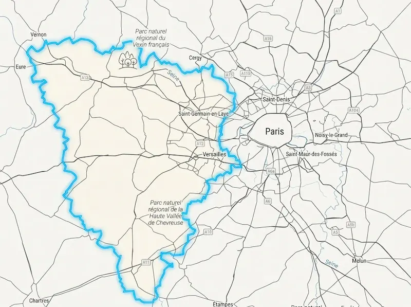 Carte des Yvelines