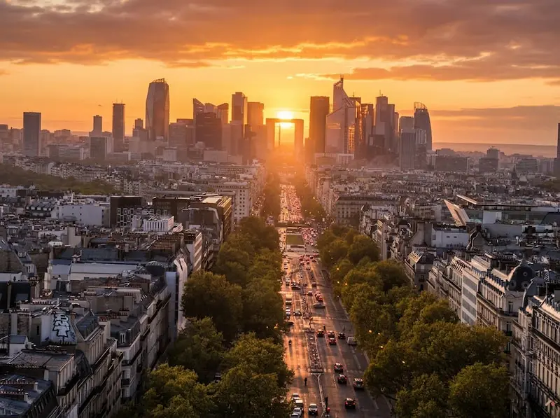 Photo d’un coucher de soleil dans les Hauts-de-Seine