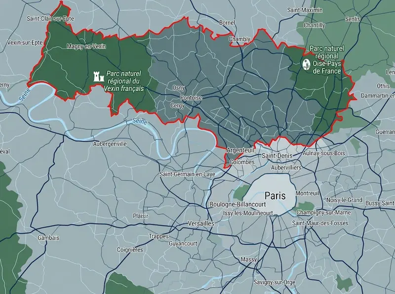 Carte du Val d’Oise
